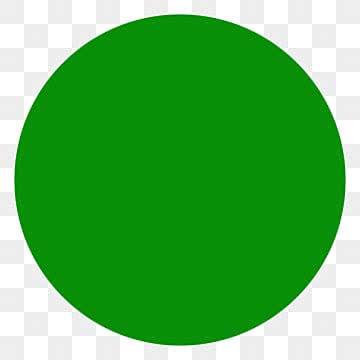 solid green circle on transparent background, simple round icon graphic